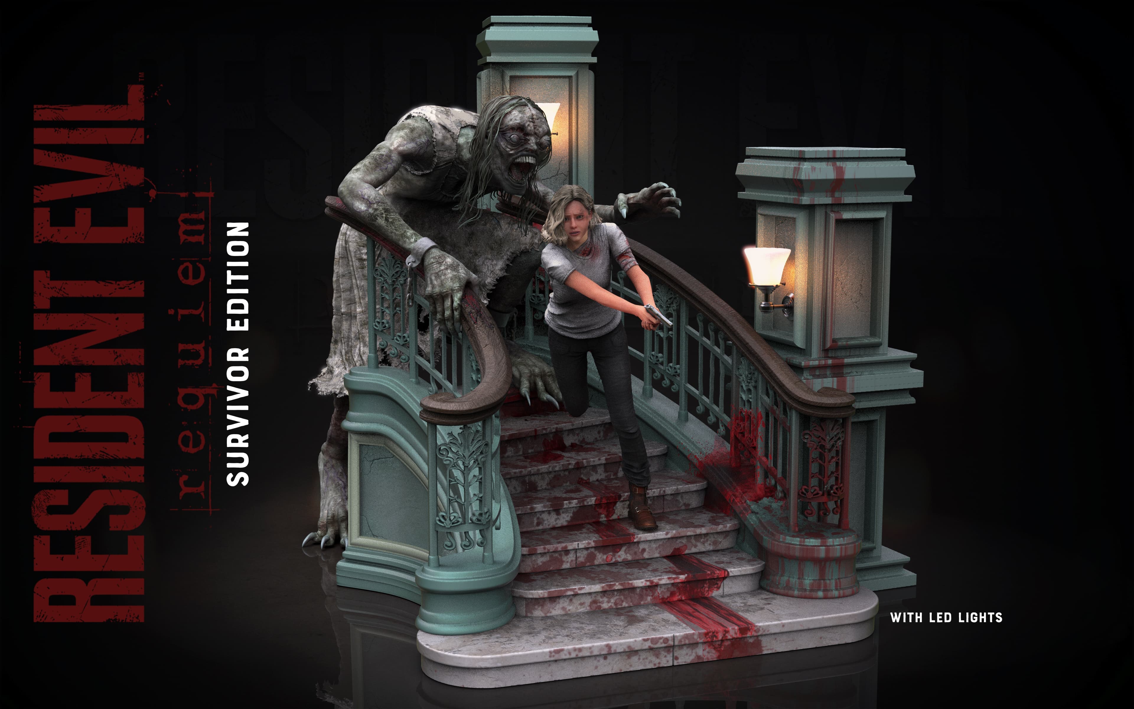 Diorama iluminado com LEDs